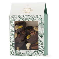 Dark chocolate mendiants with cashew, pistachio, raisin and pecan chunks 5407008470272 The Belgian Chocolate Makers