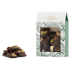Dark chocolate mendiants with cashew, pistachio, raisin and pecan chunks 5407008470272 The Belgian Chocolate Makers