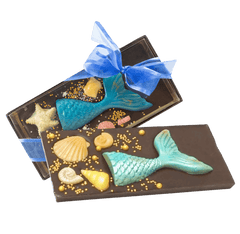 Dark chocolate mermaid bar 140g 5407008475772 The Belgian Chocolate Makers