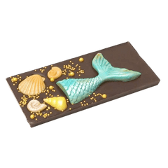 Dark chocolate mermaid bar 140g 5407008475772 The Belgian Chocolate Makers