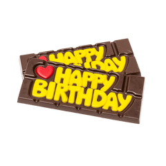 Dark chocolate messaging bar 45g "HAPPY BIRTHDAY" 5407008474874 The Belgian Chocolate Makers
