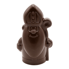 Dark chocolate Saint Nicholas with sceptre 150g 5407008471279 The Belgian Chocolate Makers