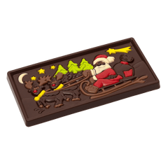 Dark chocolate Santa on a sledge bar 105g 5407008477462 The Belgian Chocolate Makers