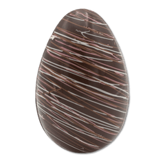 Dark chocolate stripped Easter egg 200g 5407008471651 The Belgian Chocolate Makers