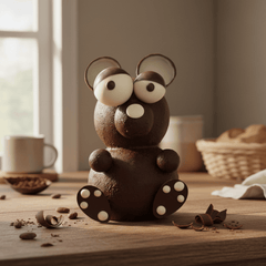 Dark chocolate winter bear 520g 5407008474942 The Belgian Chocolate Makers
