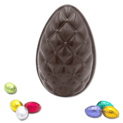 Elegant dark chocolate Easter egg with mini eggs inside 320g 5407008471699 The Belgian Chocolate Makers