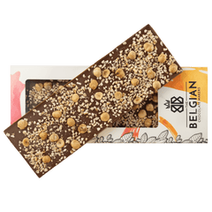Fantasy milk chocolate bar 375 grs with Piedmont hazelnut chunks 5407008479015 The Belgian Chocolate Makers
