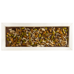 Fantasy milk chocolate bar 375 grs with walnut, pistachio, almond and raisins chunks 5407008479060 The Belgian Chocolate Makers