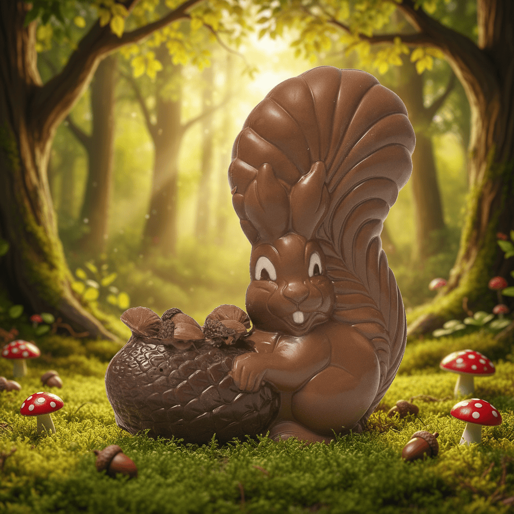Fantasy milk chocolate squirrel 420g 5407008476472 The Belgian Chocolate Makers