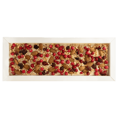 Fantasy white chocolate bar 550 grs with almond, cranberry, redcurrant and hazelnut chunks 5407008479039 The Belgian Chocolate Makers