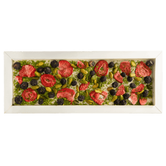 Fantasy white chocolate bar 550 grs with strawberry, pistachio and blueberry chunks 5407008479077 The Belgian Chocolate Makers