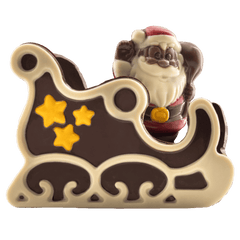 Festive dark chocolate Santa in a sleigh 180g 5407008479442 The Belgian Chocolate Makers