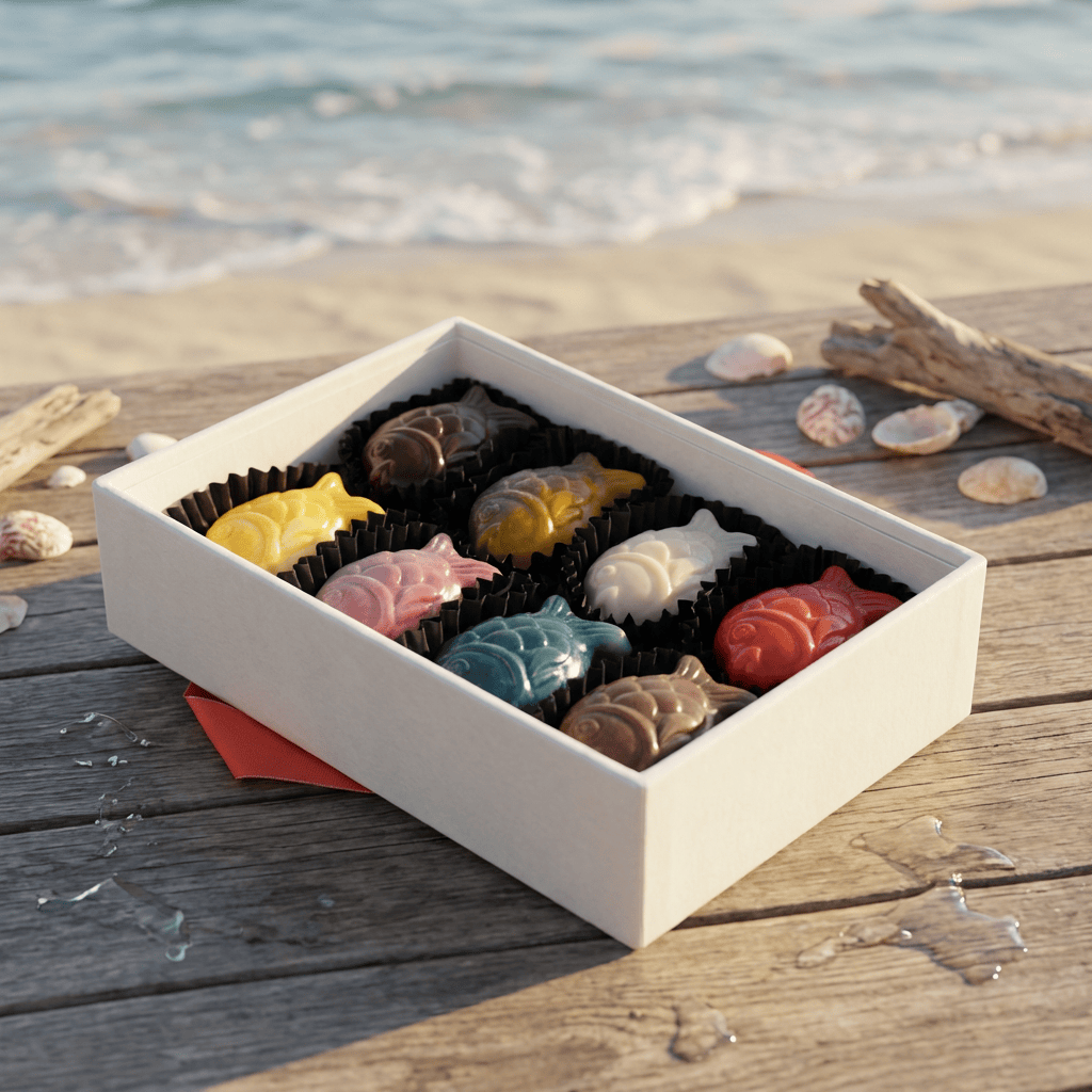 Fish pralines (mix) 120 Grs 5407008477622 The Belgian Chocolate Makers