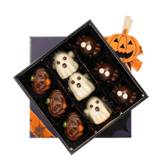Halloween box of 9 Belgian pralines 135g 5407008470173 The Belgian Chocolate Makers