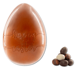 Happy Easter milk chocolate egg 450g 5407008478193 The Belgian Chocolate Makers