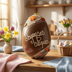 Joyeuses Pâques milk chocolate Easter egg 800g 5407008479640 The Belgian Chocolate Makers