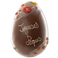 Joyeuses Pâques milk chocolate giant Easter egg 3.5kg 5407008479664 The Belgian Chocolate Makers