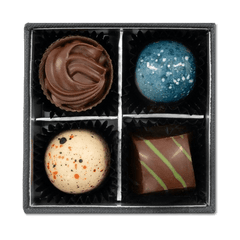 Luxury Belgian chocolate box with 4 pralines 50g 5407008475079 The Belgian Chocolate Makers