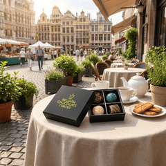 Luxury Belgian chocolate box with 4 pralines 50g 5407008475079 The Belgian Chocolate Makers