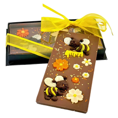 Milk chocolate bee bar 110g 5407008478988 The Belgian Chocolate Makers