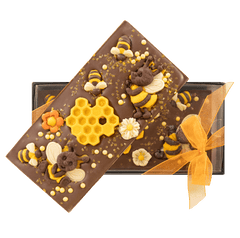 Milk chocolate bee bar 110g 5407008478988 The Belgian Chocolate Makers