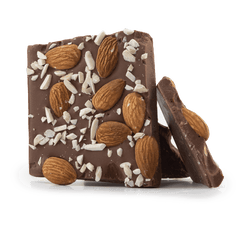 Milk chocolate broken bars with almond 5407008479312 The Belgian Chocolate Makers