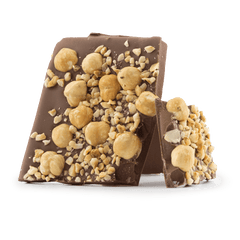 Milk chocolate broken bars with hazelnuts 5407008479145 The Belgian Chocolate Makers