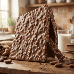 Milk chocolate broken bars with puffed rice 5407008479206 The Belgian Chocolate Makers