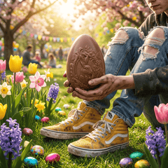 Milk chocolate bunny Easter egg 320g and mini eggs inside 5407008471583 The Belgian Chocolate Makers