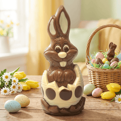 Milk chocolate bunny in an egg 180g 5407008476182 The Belgian Chocolate Makers
