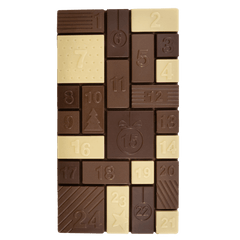 Milk chocolate Christmas advent calendar bar 200g 5407008470050 The Belgian Chocolate Makers