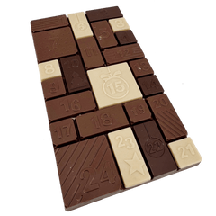 Milk chocolate Christmas advent calendar bar 200g 5407008470050 The Belgian Chocolate Makers