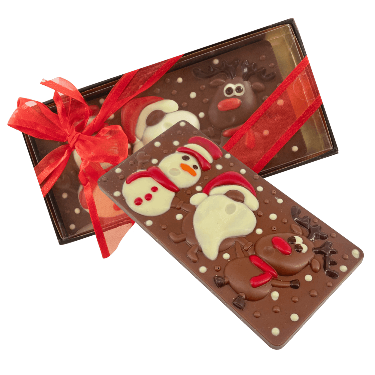 Milk chocolate Christmas friends bar 100g 5407008478605 The Belgian Chocolate Makers