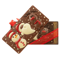 Milk chocolate Christmas friends bar 100g 5407008478605 The Belgian Chocolate Makers