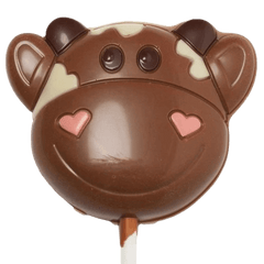 Milk chocolate cow lollipop 20g 5407008476410 The Belgian Chocolate Makers