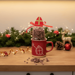 Milk chocolate drops in Saint Nicholas mug 200g 5407008477752 The Belgian Chocolate Makers
