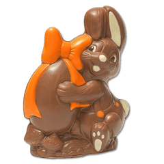 Milk chocolate Easter bunny with gift egg 285g 5407008476205 The Belgian Chocolate Makers
