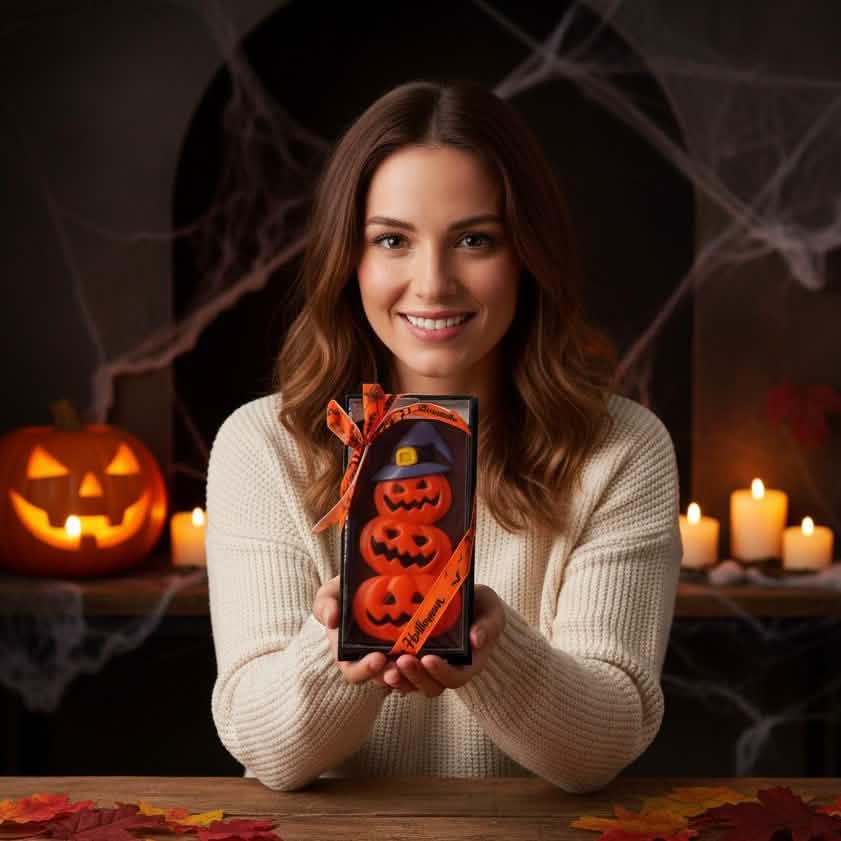 Milk chocolate Halloween bar 110g 5407008470111 The Belgian Chocolate Makers