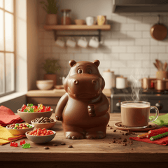 Milk chocolate hippo 140g 5407008476106 The Belgian Chocolate Makers