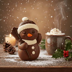 Milk chocolate little snowman 150g 5407008478681 The Belgian Chocolate Makers