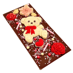 Milk chocolate love bear bar 120g 5407008478704 The Belgian Chocolate Makers