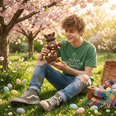 Milk chocolate magic bunny 260g 5407008476199 The Belgian Chocolate Makers