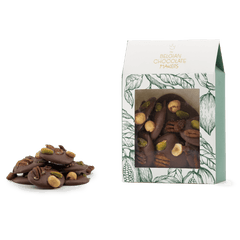 Milk chocolate mendiants with pecan, pistachio, raisin and hazelnut chunks 5407008470319 The Belgian Chocolate Makers