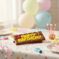 Milk chocolate messaging bar 45g "HAPPY BIRTHDAY" 5407008474867 The Belgian Chocolate Makers