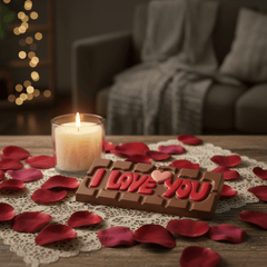 Milk chocolate messaging bar 45g "I LOVE YOU" 5407008474898 The Belgian Chocolate Makers