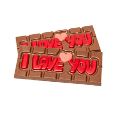 Milk chocolate messaging bar 45g "I LOVE YOU" 5407008474898 The Belgian Chocolate Makers