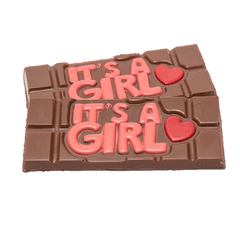 Milk chocolate messaging bar 45g “IT'S A GIRL” 5407008477233 The Belgian Chocolate Makers