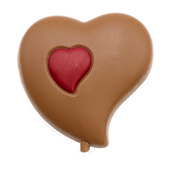 Milk chocolate red heart lollipop 25g 5407008477127 The Belgian Chocolate Makers