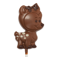 Milk chocolate reindeer lollipop 20g 5407008472443 The Belgian Chocolate Makers