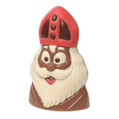 Milk chocolate Saint Nicholas bust 150g 5407008474591 The Belgian Chocolate Makers